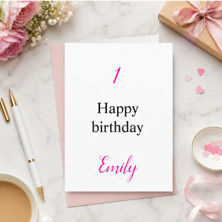 Personalised Birthday Name Celebration Card