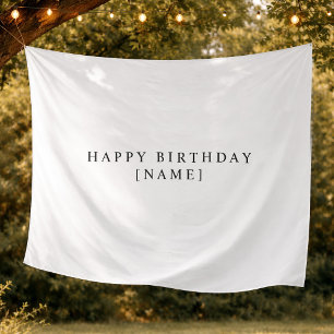 Personalised Birthday Name Flag Simple Minimalist Tapestry