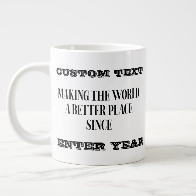 Personalised Birthday Name & Year Mug  (Left)