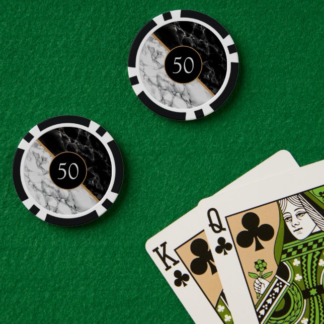 Personalised Birthday or Anniversary Poker Chips (Poker Table (Double))