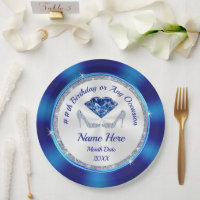 Personalised Birthday Paper Plates or ANY OCCASION