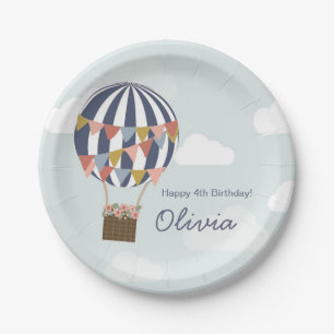 Personalised Birthday Party Balloon Plates