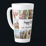 Personalised Birthday Photo Collage Mug<br><div class="desc">Create your own personalised birthday photo collage gift mug. Add your own heartfelt happy birthday message or custom text amongst 18 of your favourite pictures in a modern grid design.</div>