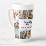 Personalised Birthday Photo Collage Mug<br><div class="desc">Create your own personalised birthday photo collage gift mug. Add your own heartfelt happy birthday message or custom text amongst 18 of your favourite pictures in a modern grid design.</div>