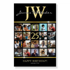 Personalised Birthday Photo Collage with Initials 