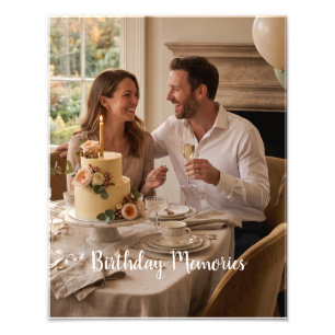 Personalised Birthday Photo Frame Print