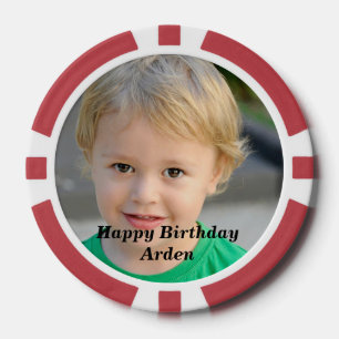 Personalised Birthday Photo Poker Chips
