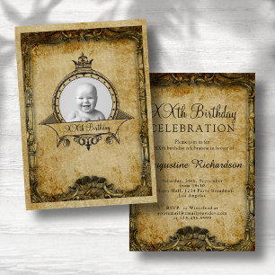 Personalised Birthday Photo Template Retro Vintage
