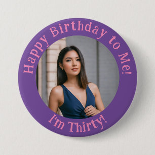 Personalised Birthday Photo, Your Picture Badge