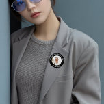 Personalised Birthday Photo, Your Picture Badge<br><div class="desc">Personalised Birthday Photo,  Your Picture Badge button
birthday, add a photo, your picture badge, black and white, template dly photograph,  years old name, create your own photo favours, funny happy birthday, I'm Twenty!</div>