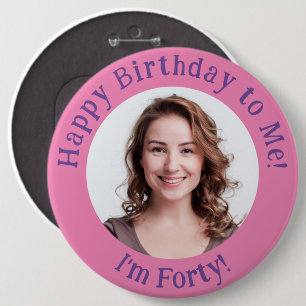 Personalised Birthday Photo, Your Picture Badge