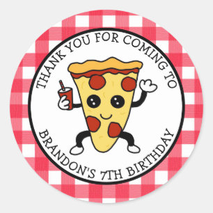 Personalised Birthday Pizza  Classic Round Sticker