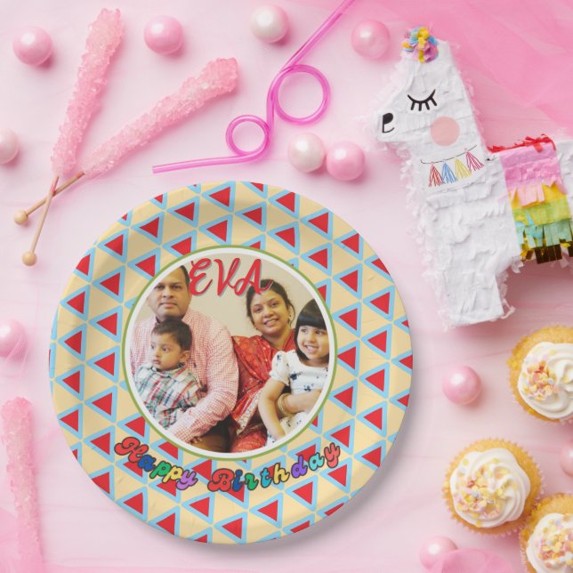 Personalised Birthday Plate – EVA’s Special Day (Party)