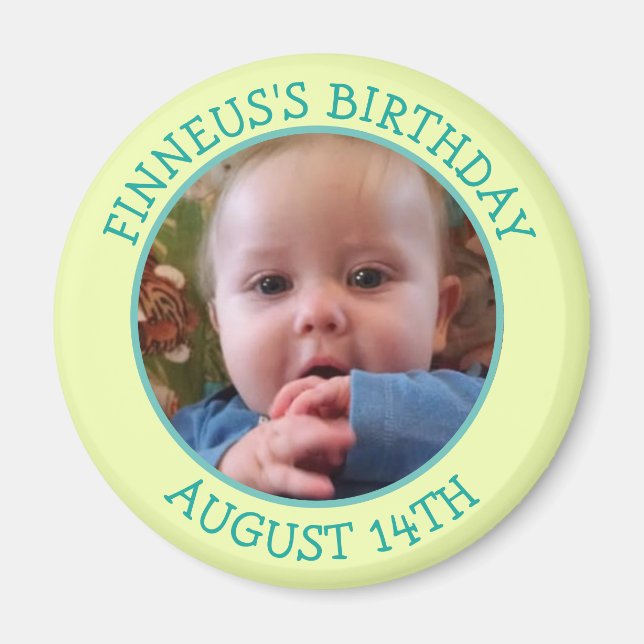 Personalised Birthday Reminder Magnet (Front)