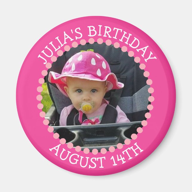 Personalised Birthday Reminder Magnet (Front)