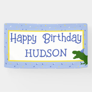 Personalised "Birthday-Saurus" Dinosaur Birthday Banner
