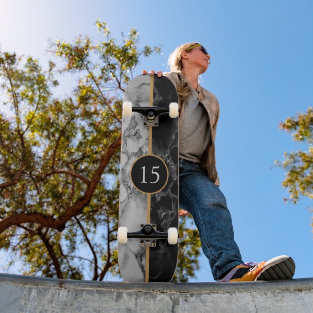 Personalised Birthday Scateboard Gift Marble Stone Skateboard (Outdoor 1)