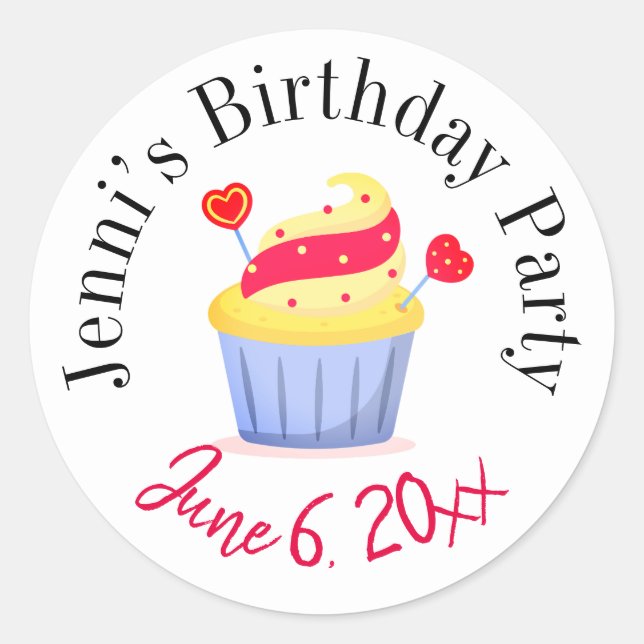 Personalised birthday stickers  (Front)