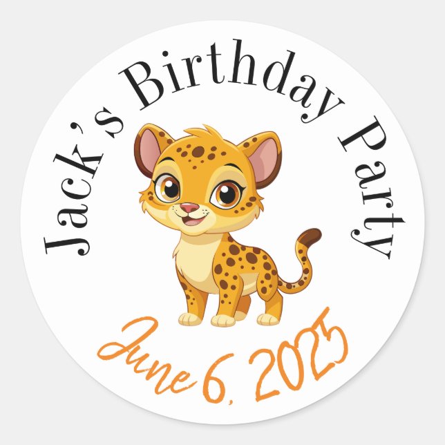 Personalised birthday stickers  (Front)
