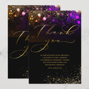 Personalised  Birthday Thank You Cards for Adults