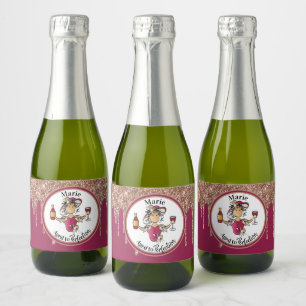 Personalised Birthday Toast Favour Sparkling Wine Label