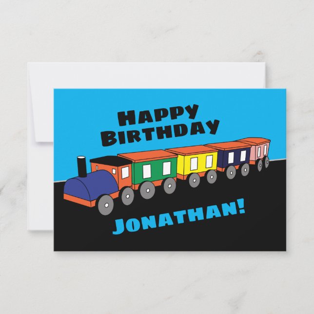 Personalised Birthday Train Card (Front)