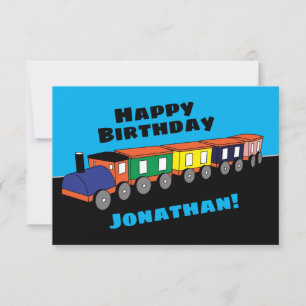 Personalised Birthday Train Card