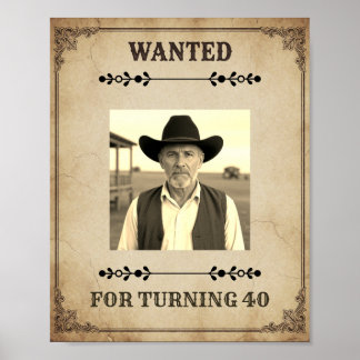 Personalised Birthday Wanted Poster Customizeable