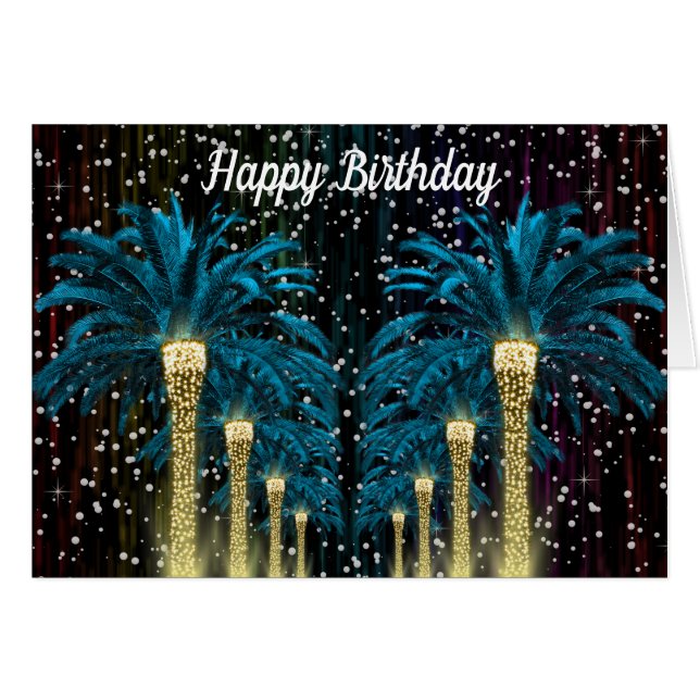 Personalised Birthday Winter Palms  (Front Horizontal)