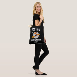 Personalised Birthday Witch Halloween Birthday Tote Bag