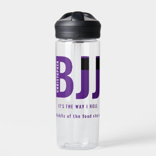 Personalised BJJ Way I Roll Jiu Jitsu Purple Belt Water Bottle