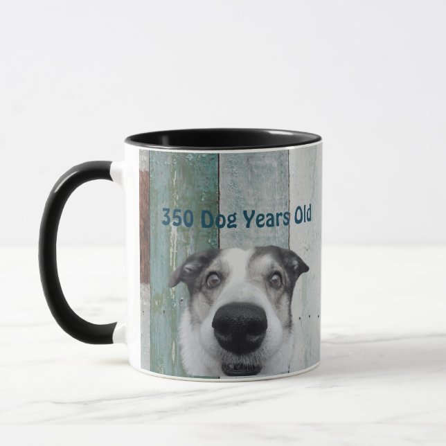 Personalised Black 50th Birthday Custom Mug (Left)