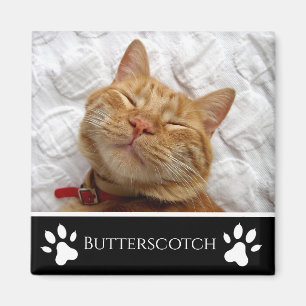 Personalised Black Add-a-Cat Photo  Magnet