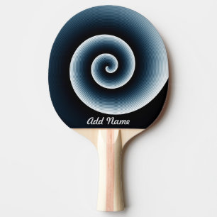 Personalised Black and Blue Cool Pattern   Ping Pong Paddle