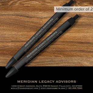Personalised Black and Gold Promotional Pen