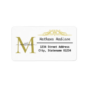 Personalised black and gold Wedding  Label