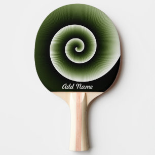 Personalised Black and Green Cool Pattern   Ping Pong Paddle