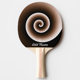 Personalised Black and Orange Cool Pattern Ping Pong Paddle