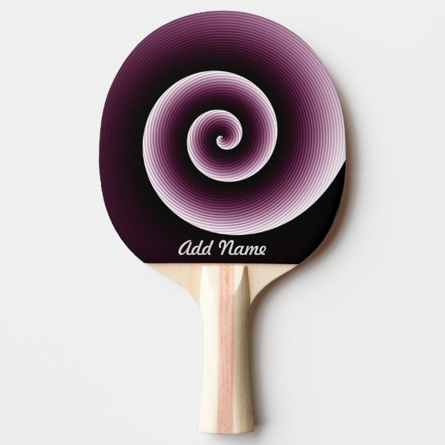 Personalised Black and Red Cool Pattern Ping Pong Paddle (Front)