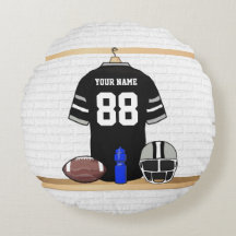 Personalised Black and Silver Grey Football Jersey