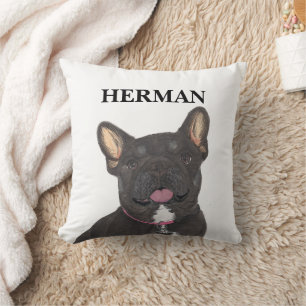 Personalised Black and Tan Frenchie French Bulldog Cushion
