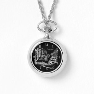 Personalised Black And White Academia Watch