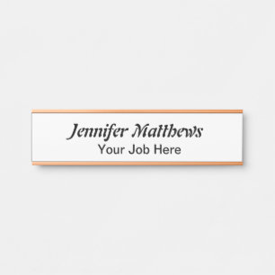 Personalised black and white  door sign