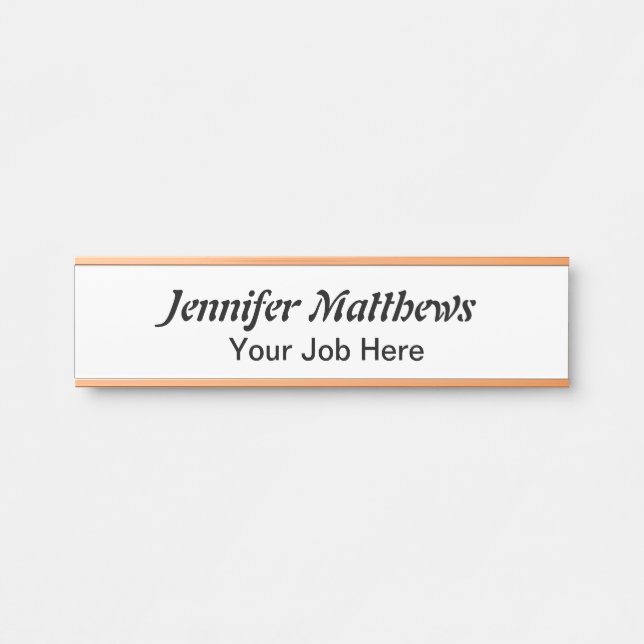 Personalised black and white  door sign (Front)