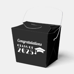 Personalised Black and White Graduation Favour Box