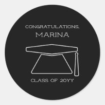Personalised Black and White Graduation Party
