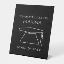 Personalised Black and White Graduation Party