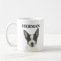 Personalised Black and White Heeler Cattledog