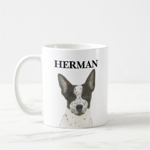 Personalised Black and White Heeler Cattledog Coffee Mug