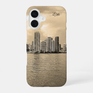 Personalised Black and White Miami iPhone Case